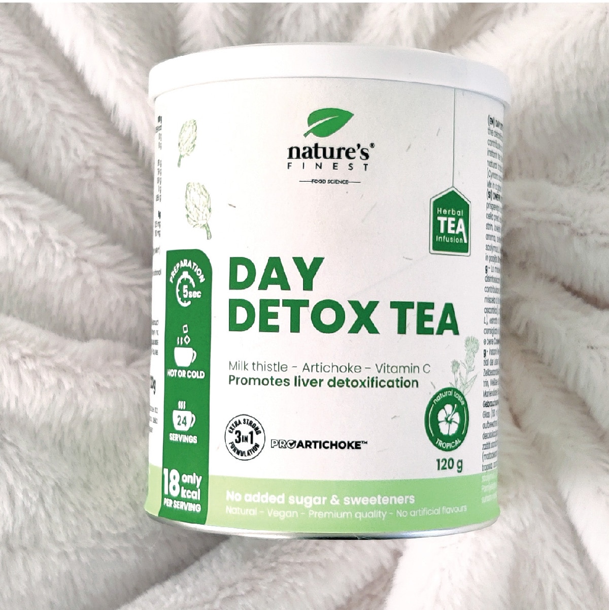 Day Detox Tea , Oczyszczająca Herbata Energetyzująca , Herbata Przeciw Stresowi , Organiczna , Wegańska , Wsparcie Odporności , 120g