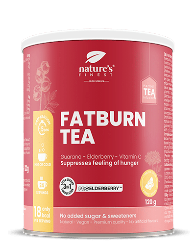 Fat Burn Slimming Tea , Herbata Spalająca Tłuszcz , Herbata Z Ostropestu Plamistego , Herbata Odchudzająca , ProElderberry™ , Organiczna , 120g