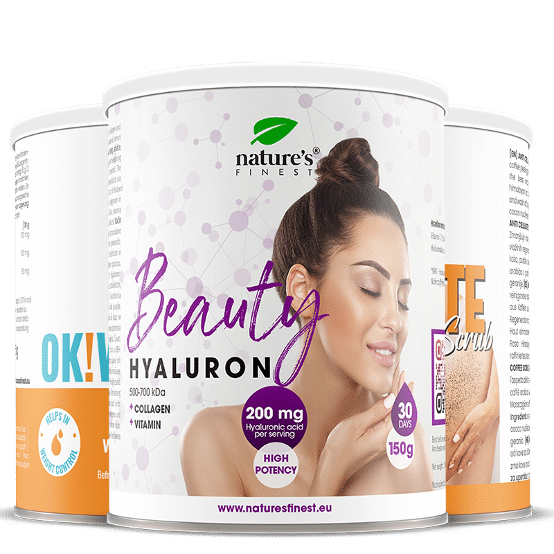 Beauty Hyaluron + OK!WaterOut + Anti Cellulite peeling kawowy pakiet