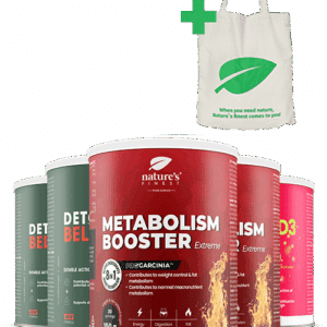 2x Detox Belly Burn + 2x Metabolism Booster Extreme + Vitamin D3 + Vitamin C + NF bag pakiet